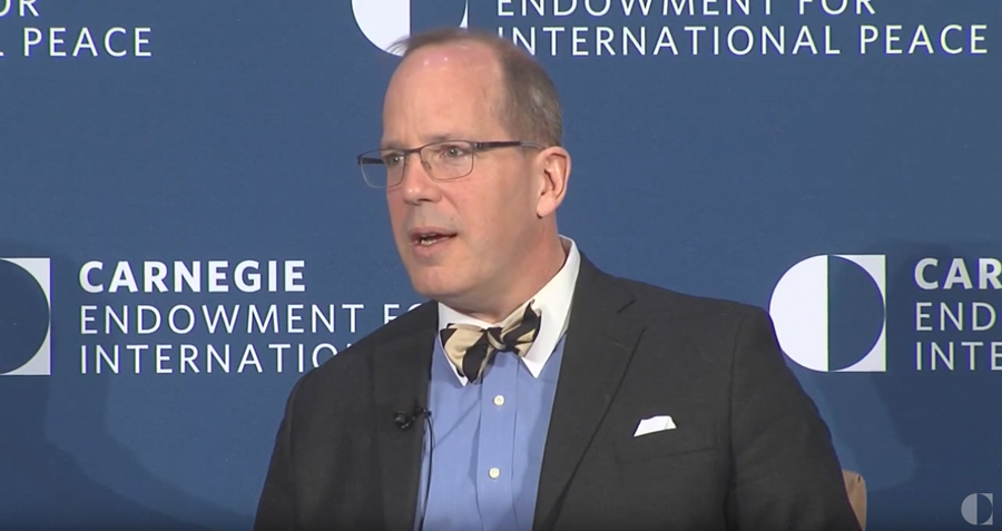 Christopher Ford, the National Security Council’s senior director for weapons of mass destruction and counterproliferation, addresses the Carnegie International Nuclear Policy Conference on March 21. (Photo credit: Carnegie Endowment for International Peace)