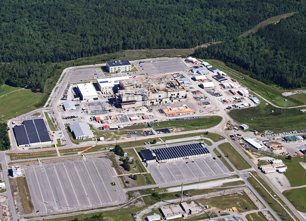 A May 26 aerial view of the mixed-oxide (MOX) fuel fabrication plant at the Energy Department’s Savannah River Site in South Carolina. (Photo credit: Photo Courtesy of High Flyer ©2017)