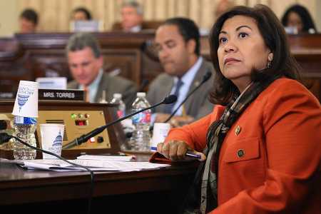 Rep. Norma Torres (D-Calif.), a member of the House Foreign Affairs Committee, introduced legislation on January 10 to prevent the Trump administration from changing export rules on firearms, close-assault weapons, and certain other weapons and ordnance. (Photo: Chip Somodevilla/Getty Images)