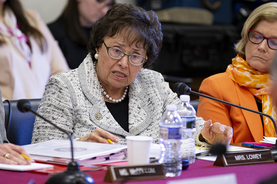 In January, Rep. Nita Lowey (D-N.Y.) is expected to make history as the first woman to chair the House Appropriations Committee. In photo, Lowey questions a witness during an appropriations committee hearing April 26. (Photo: Alex Edelman/Getty Images)
