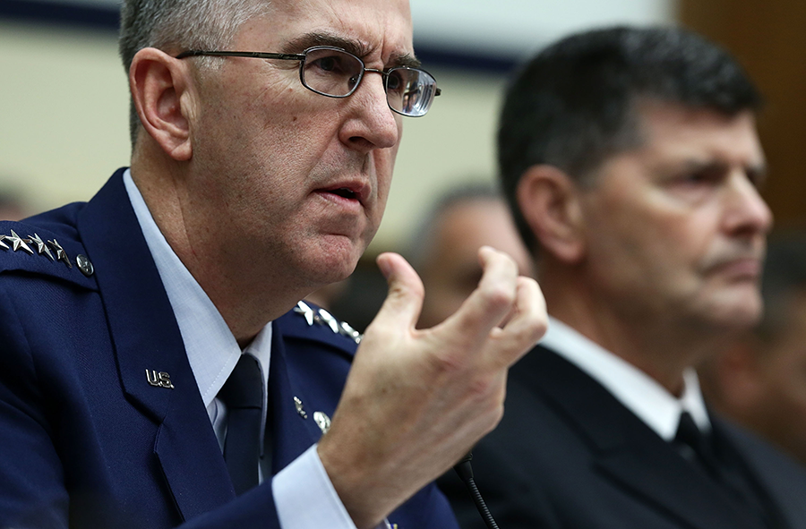 Air Force Gen. John Hyten, head of the U.S. Strategic Command, testifies to Congress in 2017. He recently described himself as a supporter of the New Strategic Arms Reduction Treaty. (Photo: Alex Wong/Getty Images)
