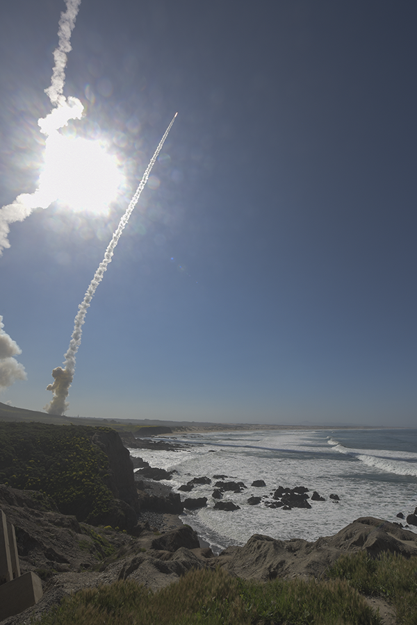 The United States tests a Ground-based Interceptor (GBI) on March 25 from Vandenberg Air Force Base, Calif. The Missile Defense Agency has stopped all work on the Redesigned Kill Vehicle that was once to be launched toward targets by GBIs.  (Photo: Missile Defense Agency)