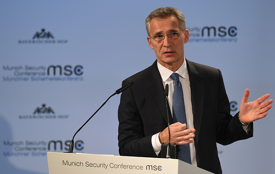 NATO Secretary General Jens Stoltenberg, shown here in Munich in February, said recently that a Russian proposal on intermediate-range missiles was not 