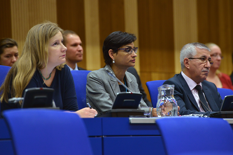 Participants attend a 2014 IAEA Seminar on promoting the entry into force of the amendment to the Convention on the Physical Protection of Nuclear Material. The amendment came into force two years later and is scheduled to be reviewed in 2021.  (Photo: Dean Calma/IAEA)