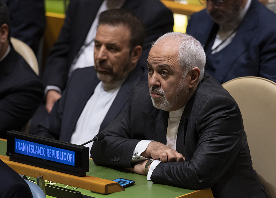 Iranian Foreign Minister Mohammad Javad Zarif attends the UN General Assembly on Sept. 25, 2019. Zarif recently criticized U.S. efforts to snap back UN sanctions that have eased as part of the 2015 nuclear deal. (Photo: Don Emmert/AFP/Getty Images)
