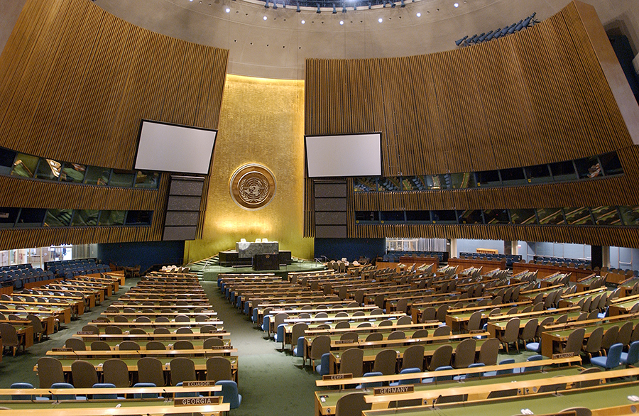 The UN General Assembly Hall will have to wait until August 2021 to host the delayed 2020 NPT Review Conference.  (Photo: Sophia Paris/UN)