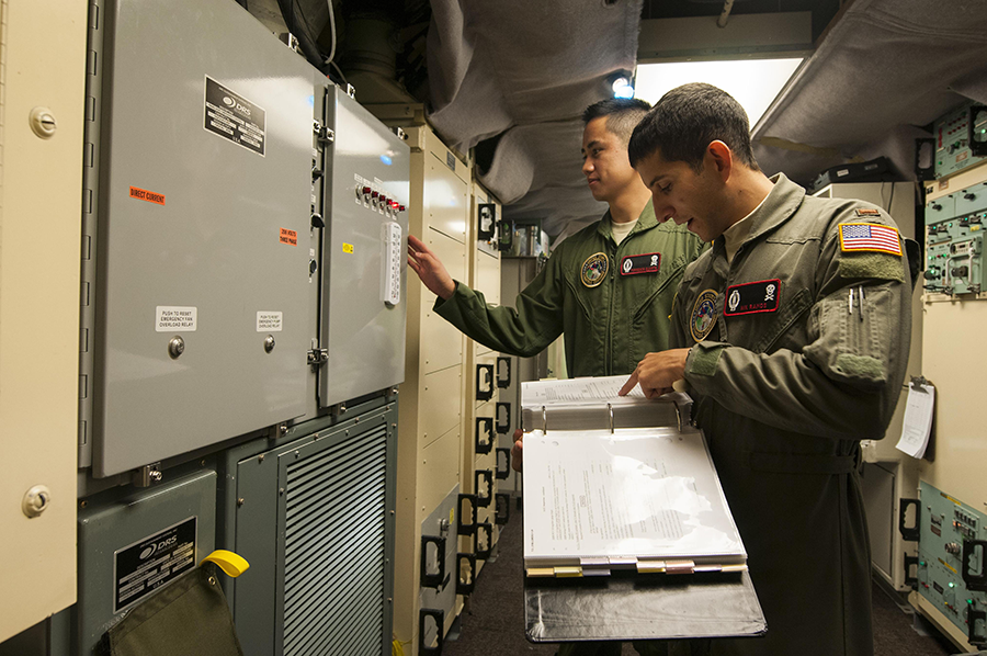 A missile crew works through a checklist at a U.S. ICBM launch control center at F.E. Warren Air Force Base in Wyoming in 2016. Removing ICBMs from service would not affect U.S. deterrence while saving billions in unnecessary spending. (Photo: Christopher Ruano/U.S. Air Force)