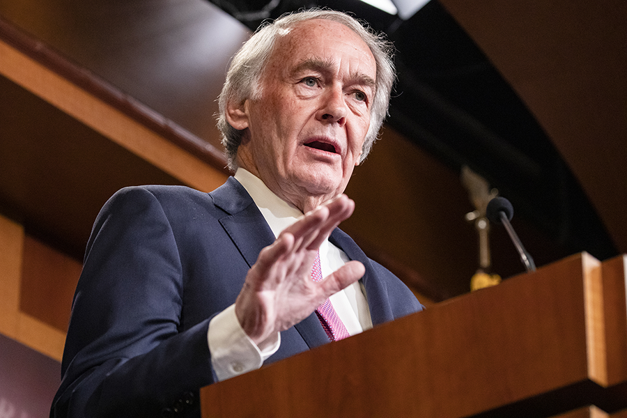 Senator Ed Markey (D-Mass.) is co-sponsoring legislation with Rep. Andy Levin (D-Mich.) that aims to ensure sanctions imposed on North Korea do not prevent humanitarian aid from reaching those in need. (Photo by Samuel Corum/Getty Images)