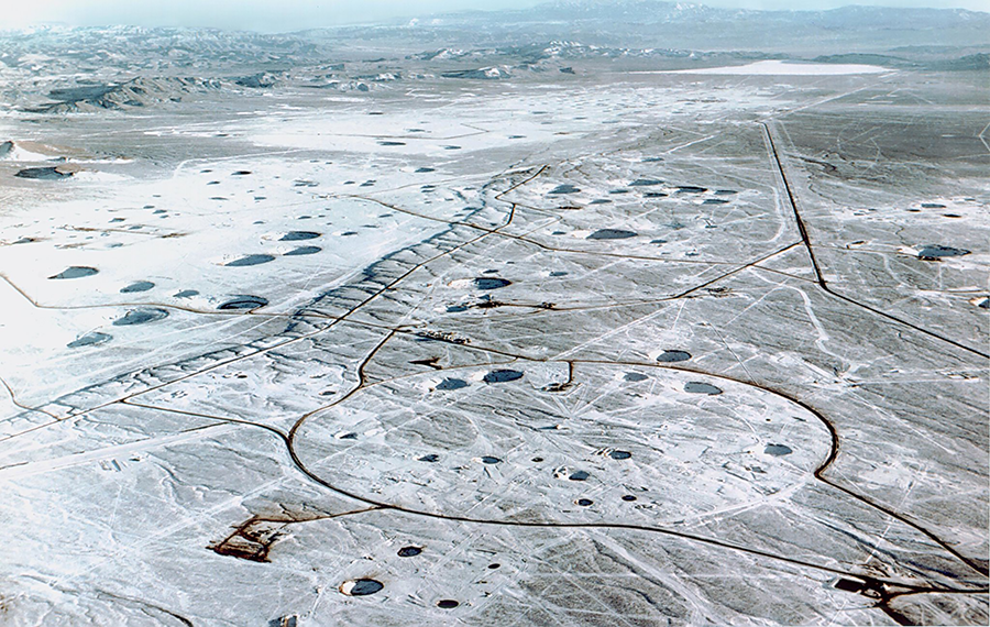 The Nevada Test Site was the location of 928 of the United States 1,054 nuclear weapons tests. The last U.S. nuclear test was conducted on September 23, 1992. President Clinton signed the CTBT on Sept. 24, 1996. Photo by Nevada National Security Site.