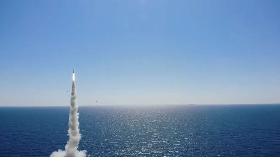 South Korean President Moon Jae-in said his country's Sept. 15 test of a submarine-launched ballistic missile was not aimed at North Korea, but 