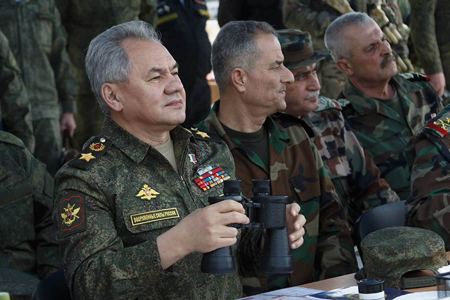 Russian Defense Minister Sergei Shoigu (L) has said Russian ASAT tests reflect a 