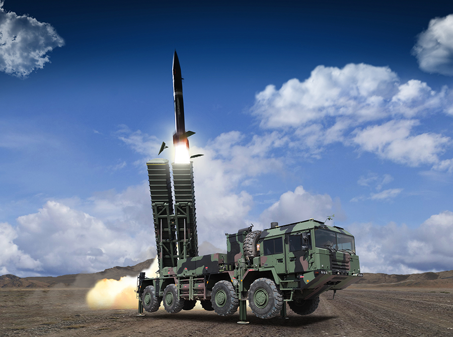 The Bora short-range ballistic missile, pictured, is among the many missiles in Turkey's arsenal. It is shorter than the Tayfun ballistic missile that was tested over the Black Sea on Oct. 18. (Photo: Roketsan)