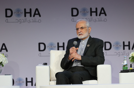 Kamal Kharrazi, a former Iranian foreign minister, shown here in Doha in 2022, is among those Iranian officials who are raising the level of rhetoric regarding the country’s nuclear capability. (Photo by Karim Jaafar/AFP via Getty Images)
