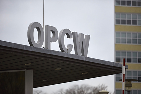 Headquarters of the Organisation for the Prohibition of Chemical Weapons (OPCW) in The Hague. (Photo by Pierre Crom/Getty Images)