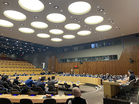 Delegates to the fifth conference on the establishment of a Middle Eastern zone free of nuclear weapons and other weapons of mass destruction met November 18-22 at the United Nations in New York. (Photo by Almuntaser Albalawi/The UN Institute for Disarmament Research)