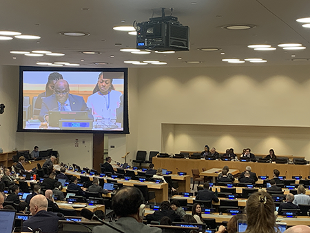Delegates to the third preparatory committee meeting for the 2026 nuclear Nonproliferation Treaty Review Conference meet Monday April 28 at the United Nations in New York City. (Photo by Shizuka Kuramitsu)