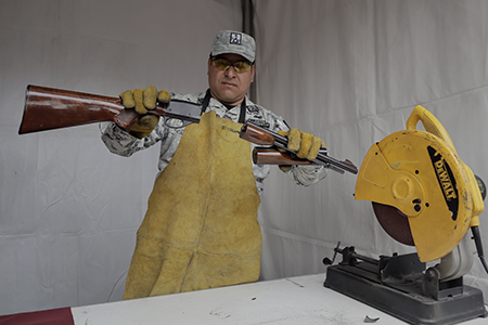 Mexicans are so concerned about gun violence and the surge of imported weapons that the government tried to sue U.S. gun manufacturers and distributors for facilitating the flow of guns to Mexican gun cartels but the U.S. Supreme Court rejected the lawsuit. (Photo by Gerardo Vieyra/NurPhoto via Getty Images)