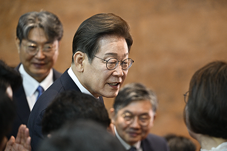 South Korean President Lee Jae-myung, who was elected in June, recently outlined a three-step process for denuclearization of the Korean peninsula. (Photo by Anthony Wallace - Pool/Getty Images)