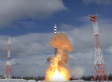 Now that the Sarmat heavy intercontinental ballistic missile has completed a successful test, Russia plans to deploy it by the end of the year. (Photo provided by U.S. Army)