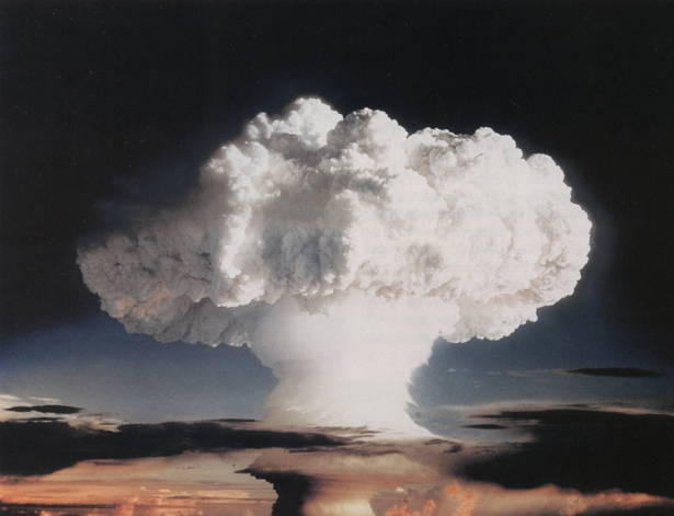 Ivy Mike, the first thermonuclear device ever tested, was detonated in the Marshall Islands on November 1, 1952. The 10.4 megaton explosion completely destroyed Elugelab Island and deposited large amounts of fallout across the region.