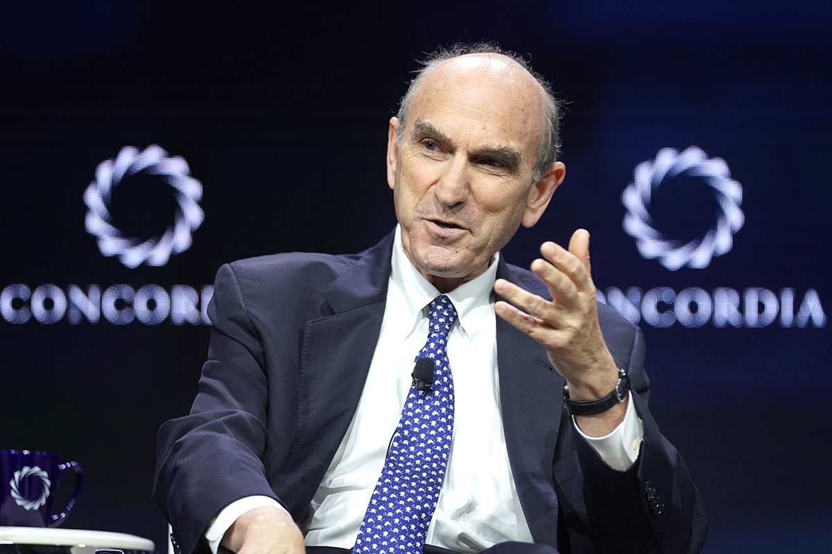 Elliott Abrams at the 2019 Concordia Annual Summit in September 2019 (Photo by Riccardo Savi/Getty Images).